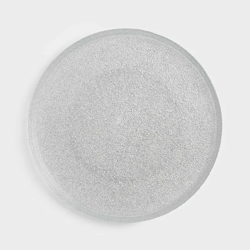 Түскі ас тәрелкесі, 28 см, шыны Р, күміс түстес, Cracle