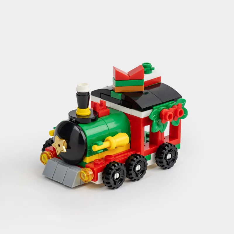 Құрастырушы ойыншық, 8х6 см, 103 деталь, пластик, түрлі-түсті, Паровоз, Hobby kids