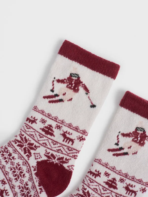 Әйелдер шұлықтары, өлшемі 36-38, полиэстер, сарғылт-қоңыр және жасыл, Шаңғышы, Fleece, image-1