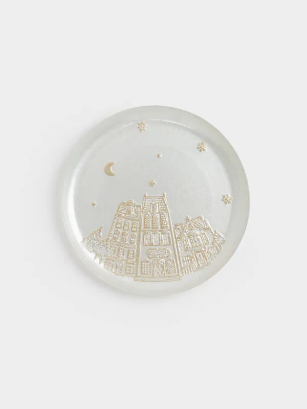 Блюдо, 21х2 см, Дома, Houses pattern, image-0