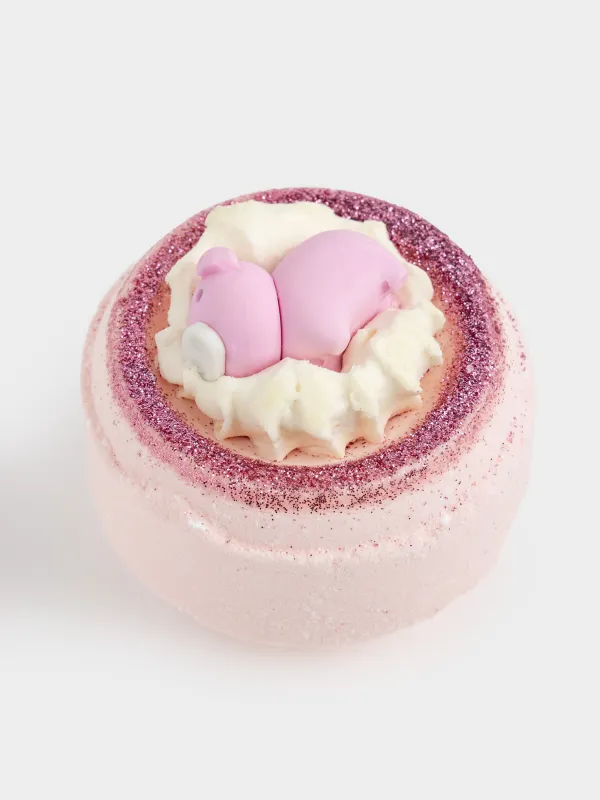 Ваннаға арналған бомба, 130 гр, ойыншықпен, қызғылт, Тутти-фрутти, Шошқа, Friends spa, image-1