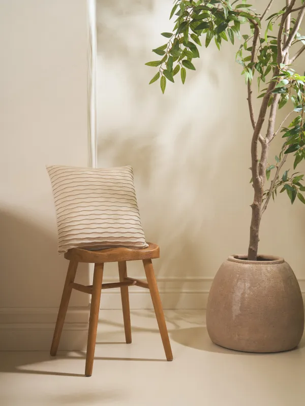 Сәндік жастық, 43х43 см, барқыт, сүтті күміс, Толқындар, Abstract, image-7