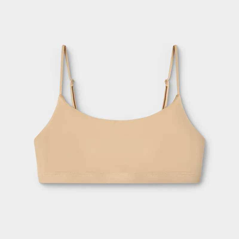 Топ бра, өлшемі L, белдіктері бар, полиамид/эластан, сарғылт-қоңыр, Madalena