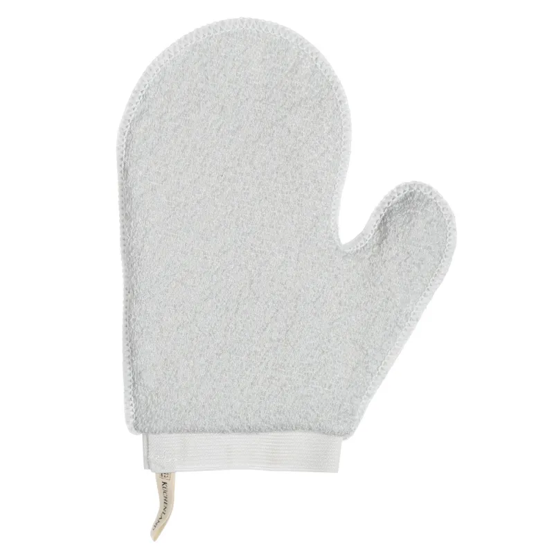 Набор для душа, 2 пр, мочалка-лента/мочалка-варежка, нейлон/хлопок, серо-голубой, Unique spa, image-1