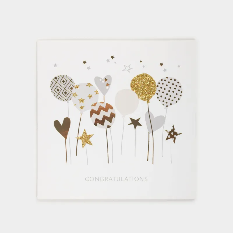 Открытка подарочная, 12х12 см, бумага, С Днем Рождения, Birthday