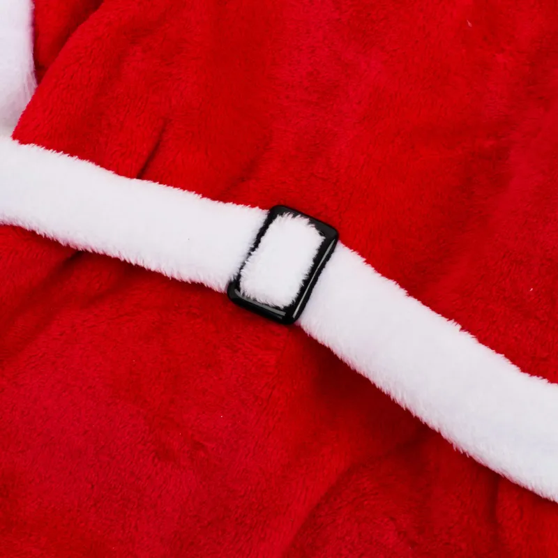 Жануарларға арналған костюм, 40 см, өлшемі L/XL, карнавал, полиэстер, қызыл, Санта, Christmas pet, image-3