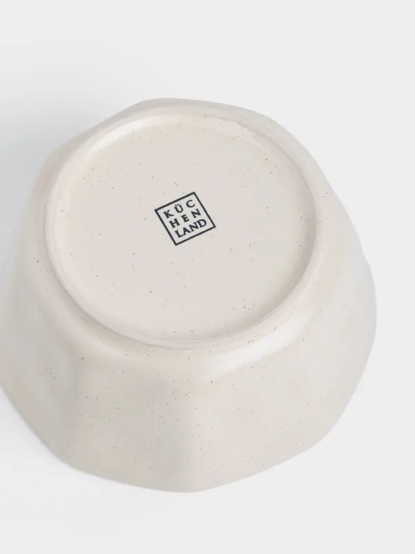 Кесе, 14х7 см, керамика, сүт түстес, Мыжылған әсер, Crumple creme, image-3