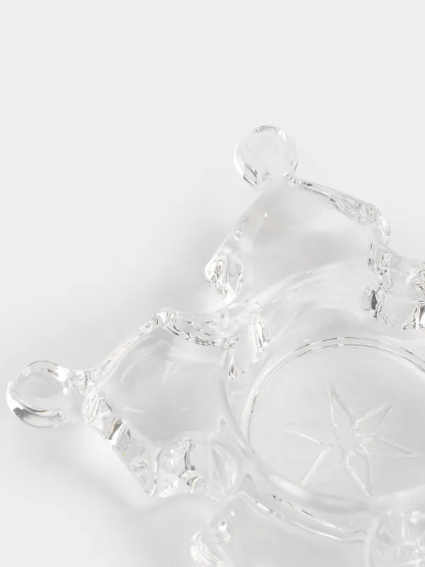 Подсвечник, 11 см, для чайной свечи, стекло, Снежинка, Snowfall, image-3