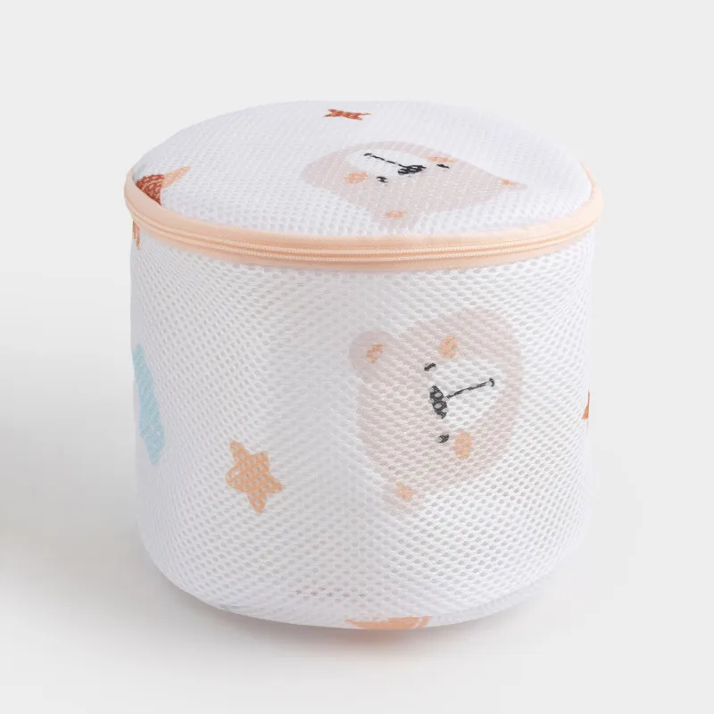 Мешок-баул для стирки детского белья, 18х16см, полиэстер, Мишки, Safety Bear