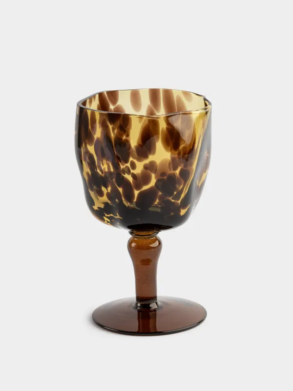 Бокал-кубок для вина, 350 мл, стекло Р, коричневый, Анималистичный узор, Nors color, image-0