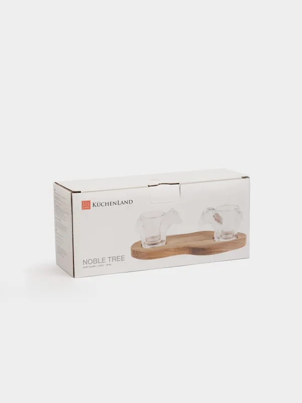 Десте, 40 мл, 2 дана, тұғырда, шыны/ағаш, Аю, Noble tree, image-4