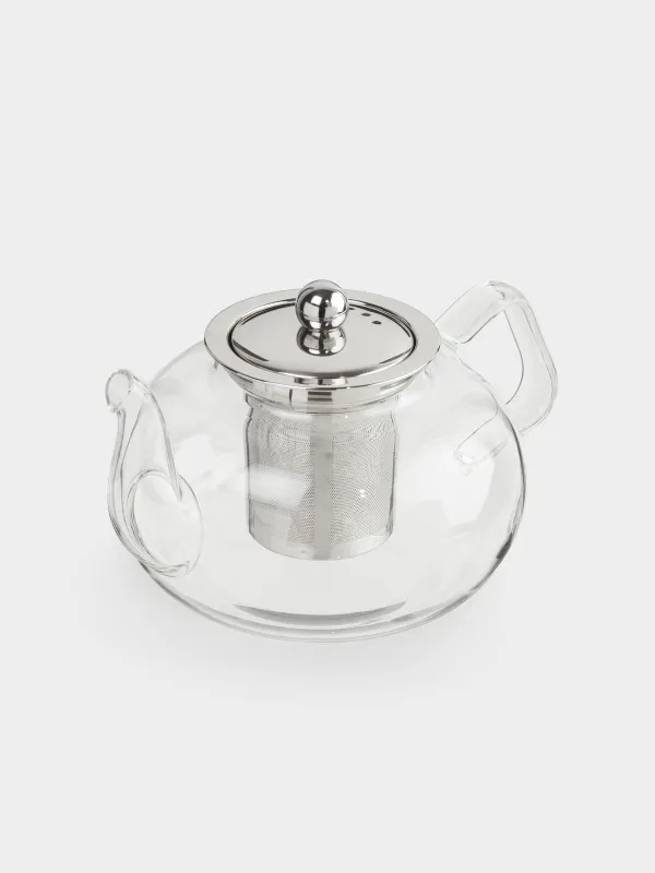 Чайник заварочный, 850 мл, стекло Б/сталь, Classic, image-1