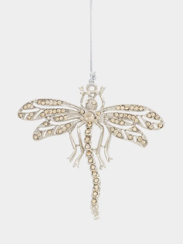 Шырша ойыншығы, 10 см, моншақ/страздар/металл, шампан, инелік, Beads figure, image-0