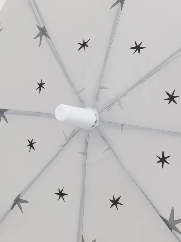 Қолшатыр-таяқ, 70 см, балаларға арналған, полиоксиэтилен, көгілдір, Жұлдыздар, Aspen, image-1