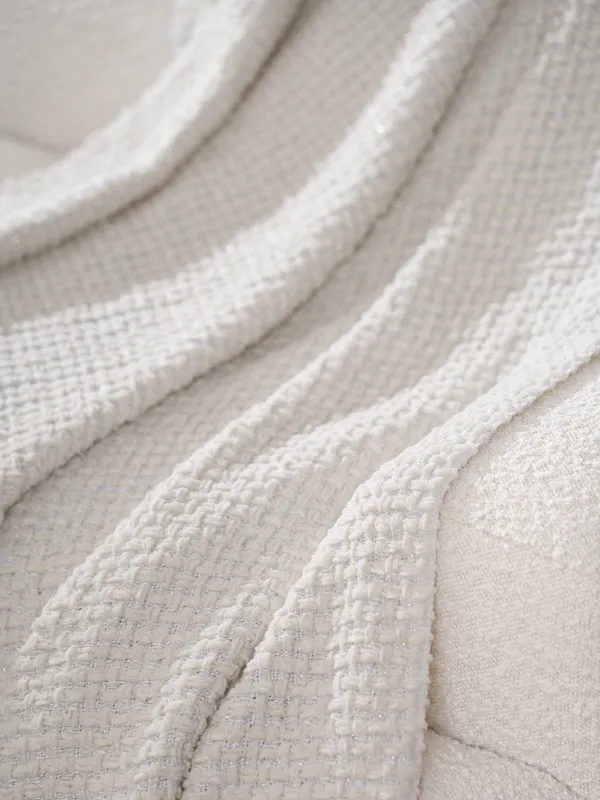 Көрпе, 130х170 см, шашағы бар, полиэстер/люрекс, сарғылт-қоңыр, Shiny threads, image-3