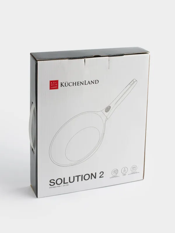 Сковорода, 24 см, съемная ручка, с покрытием, алюминий, Solution 2, image-8