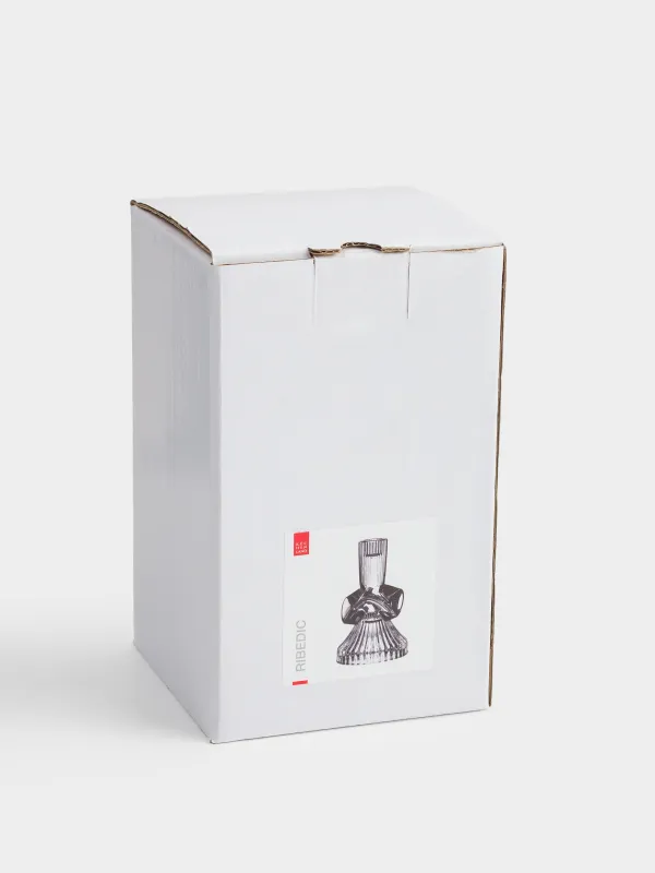 Подсвечник, 15 см, для тонкой свечи, на ножке, стекло, Ribedic, image-3