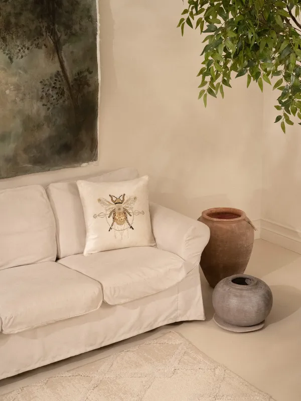 Подушка декоративная, 50х50 см, с бисером, Шмель, Bugs, image-9