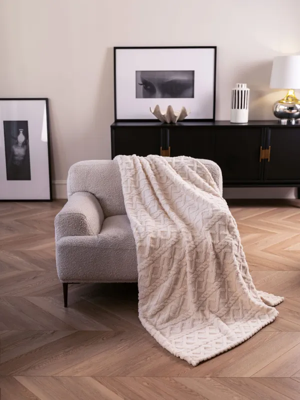 Жамылғы, 130х170 см, шерпа, сұр, Өрілген шаш, Sherpa, image-5