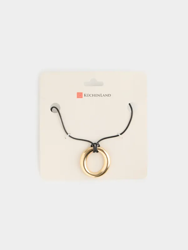 Цепочка-шнурок, с подвеской, Кольцо, Jewelry, image-3