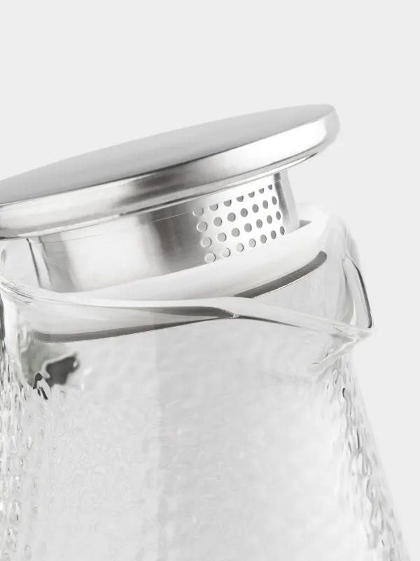 Құмыра, 1,7 л, сүзгіш қақпағы бар, болат құйылған шыны, жасыл тұтқасы бар, Dawned, image-2