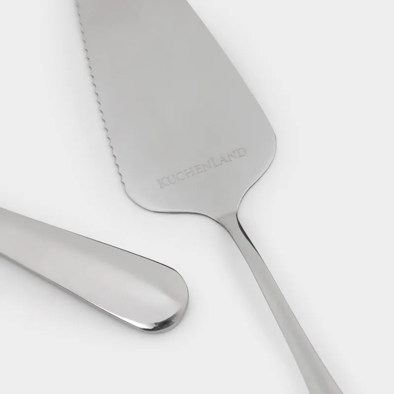 Приборы для сервировки торта, 22 и 23 см, 2 пр, лопатка/нож, сталь, Classic, image-3