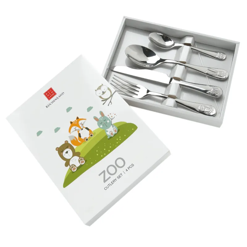 Ас құралдары, балалар, 1 парсы, 4 пр, Болат, Жануарлар, Zoo, image-1