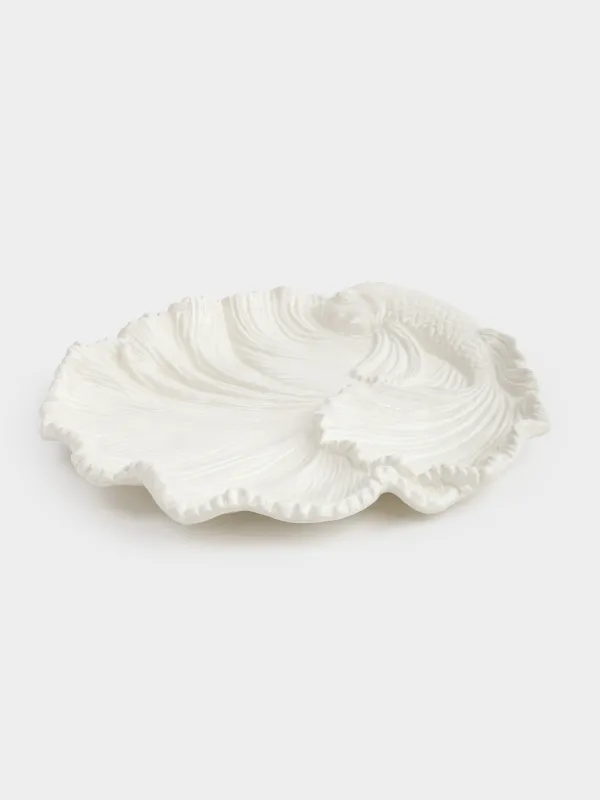 Сәндік ыдыс, 23х см, керамика, сүт түстес, Балық, Goldfish, image-2