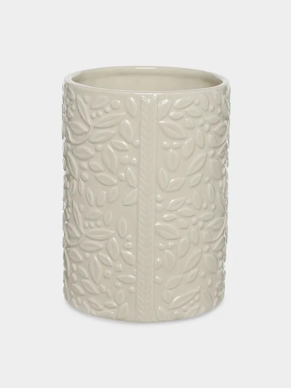 Подставка для кухонных принадлежностей, 16 см, керамика, кремовая, Лепестки, Impression, image-0