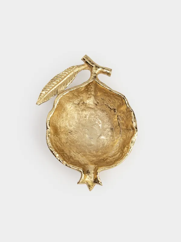 Сәндік табақша, 19х14 см, металл, алтын, Гранат, image-4