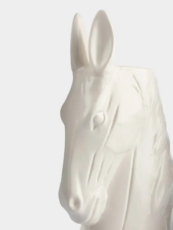 Сәндік ваза, 25 см, полирезин, ақ, Жылқы, Horse white, image-2