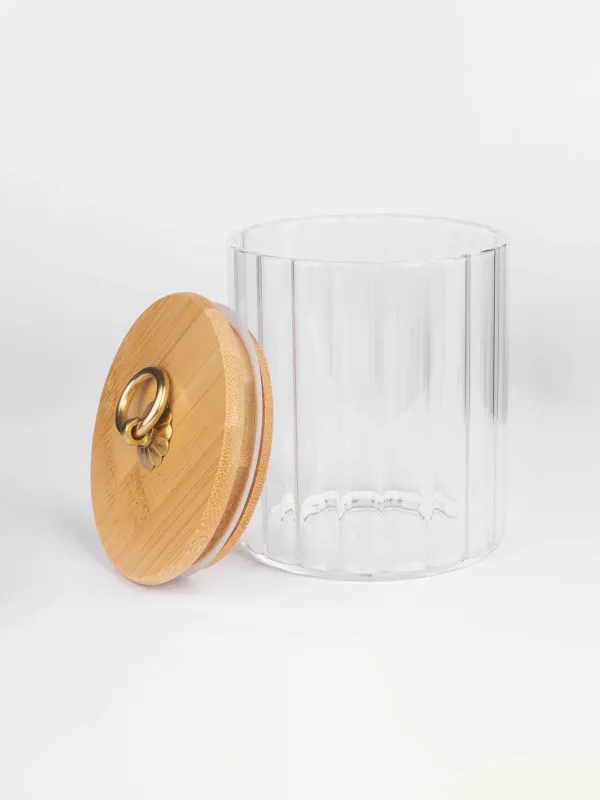 Сусымалы азық-түлік Банкі, 500 мл, бамбук Шыны, Camellia, image-2