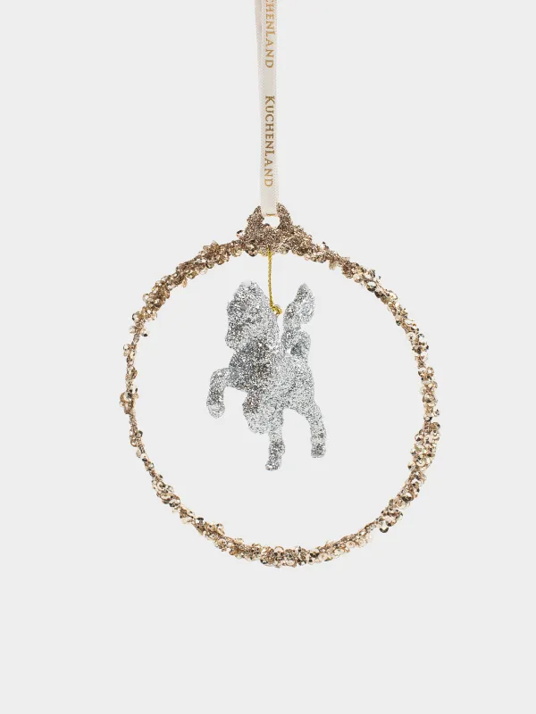 Шырша ойыншығы, 11 см, металл/пластик, шампан, Жылқы, Figure sparkle, image-0