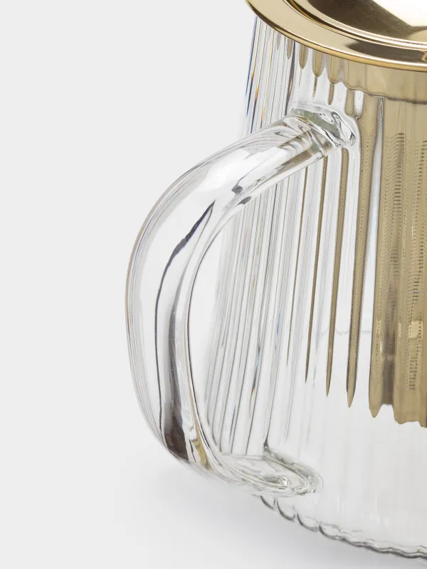 Шайнек, 900 мл, шыны Б/болат, алтын, Ribby gold, image-2