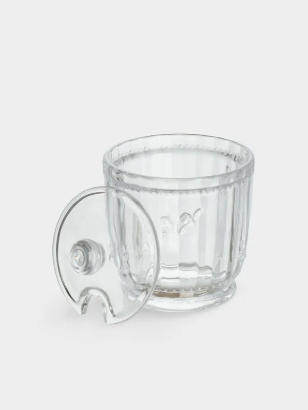 Қант ыдысы, 12 см, 480 мл, қасықпен, шыны р/болат, Honey, image-5