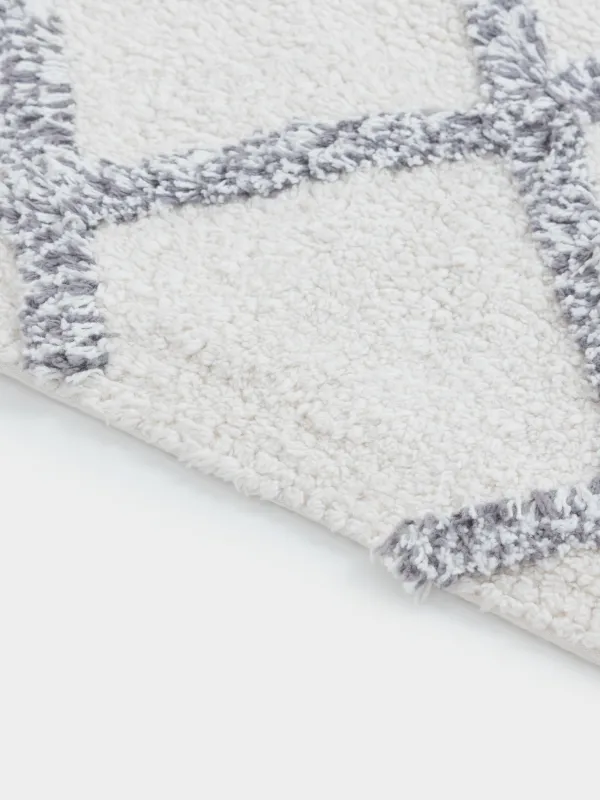 Кілемше, 50х80 см, мақта, сарғылт, Ромбтар, Rhombic, image-1