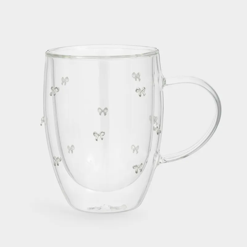 Кружка, 350 мл, стекло Б, Бантики, Air decor