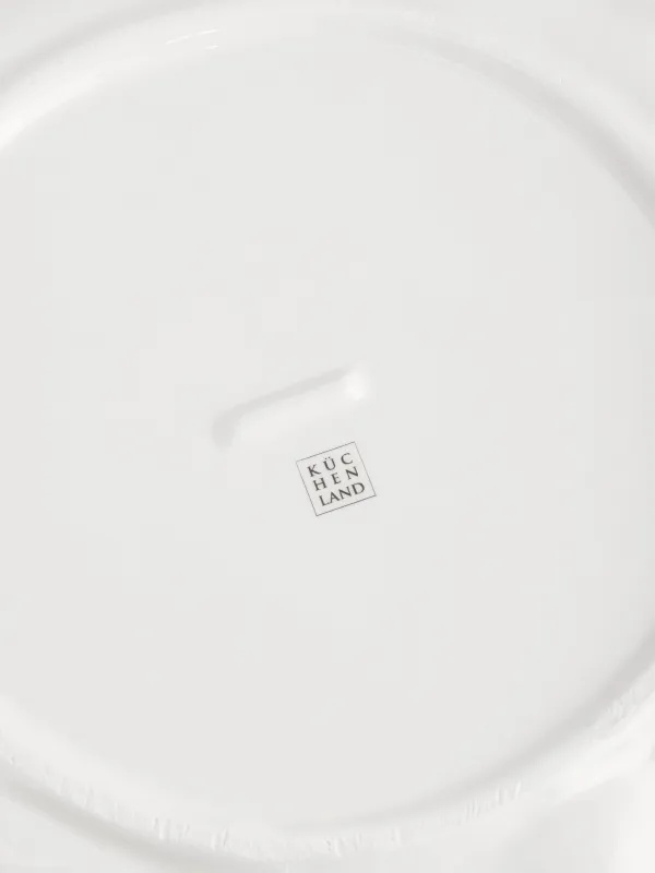 Ыдыс, 25 см, керамика, ақ, Ботакөз, Crumple flower, image-4