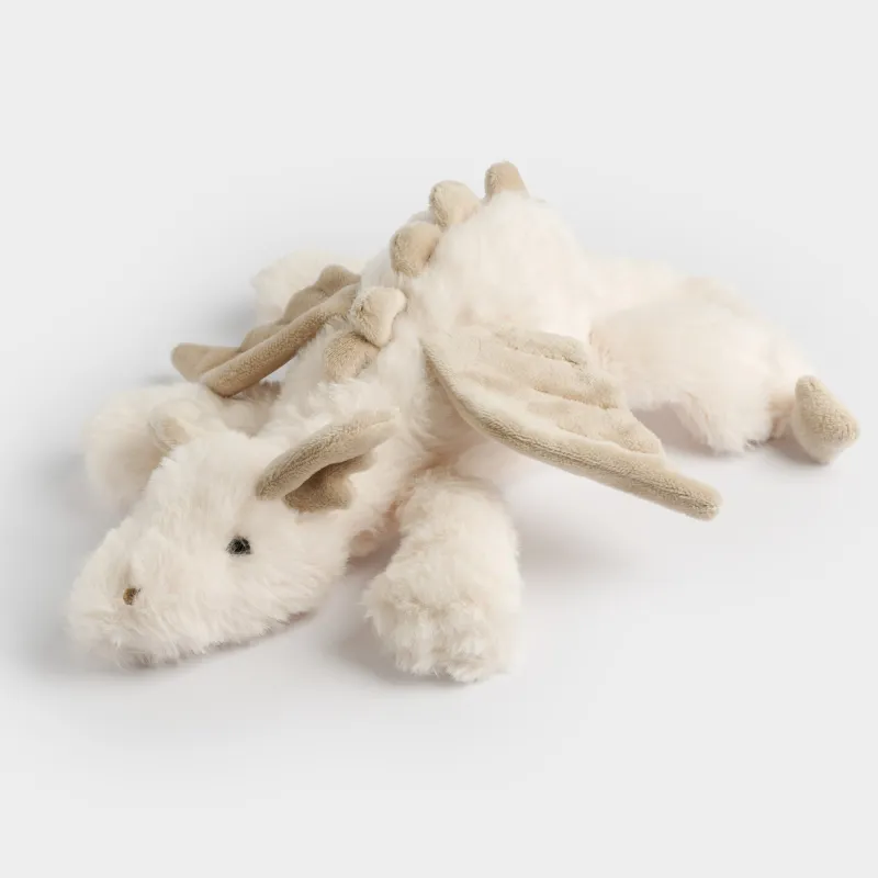 Ойыншық, 33 см, жұмсақ, полиэстер, сүт түстес, сарғылт-қоңыр, Қанатты айдаһар, Dragon toy