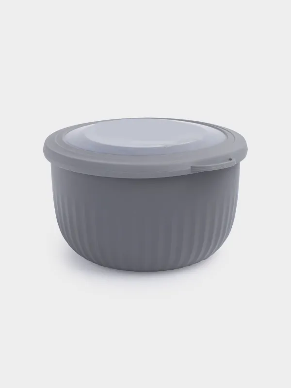 дар жиынтығы, қақпағы бар 3 дана, пластик, сұр, Flow, image-1