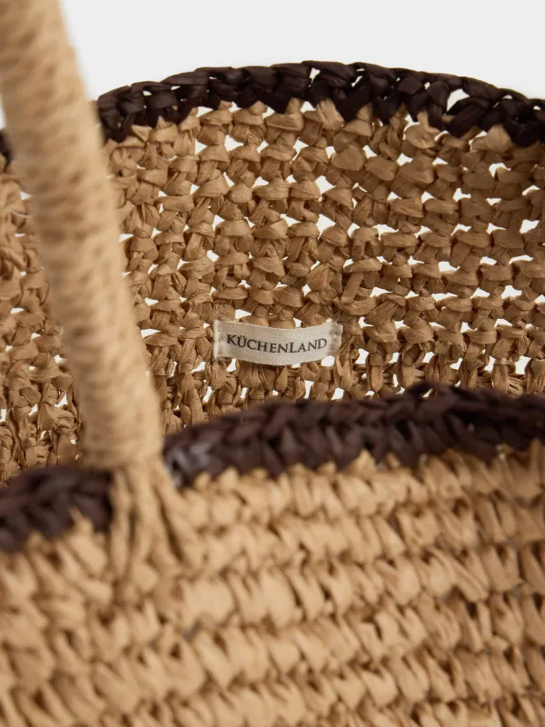 Сумка пляжная, 50х40 см, плетеная, целлюлоза, песочная, Banjo, image-4