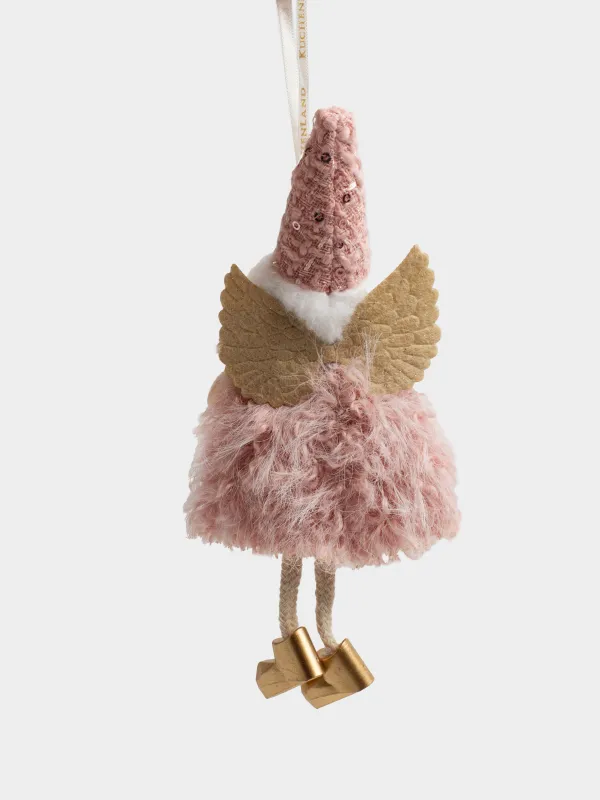 Шырша ойыншығы, 18 см, полиэстер/пенопласт, қызғылт, Бас киім мен шарф киген қыз, Sweet girl, image-1