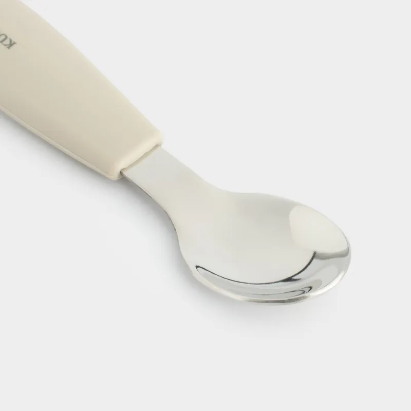 Балаларға арналған қасық, 14 см, болат/силикон, сұр, Kiddy, image-3