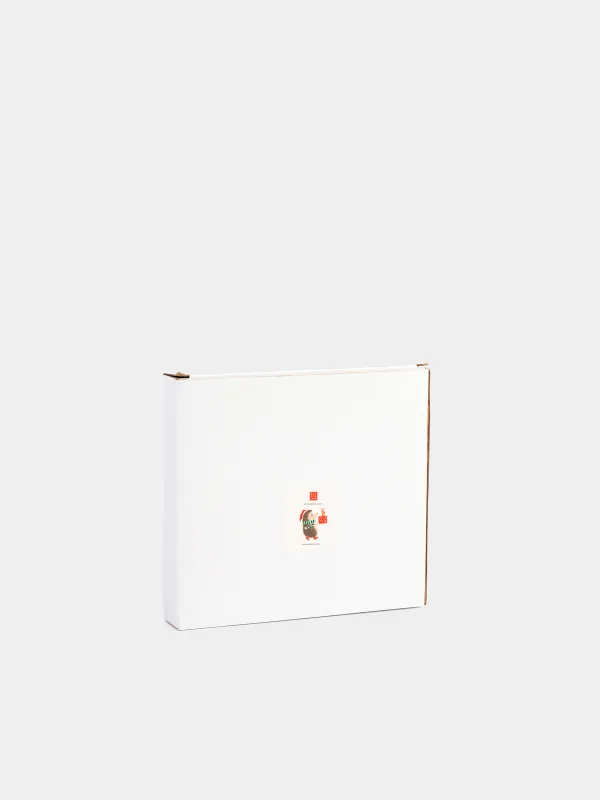 Тіскебасар тәрелкесі, 21 см, керамика, ақ, Сыйлықтары бар кірпілер, Hedgehog christmas, image-5