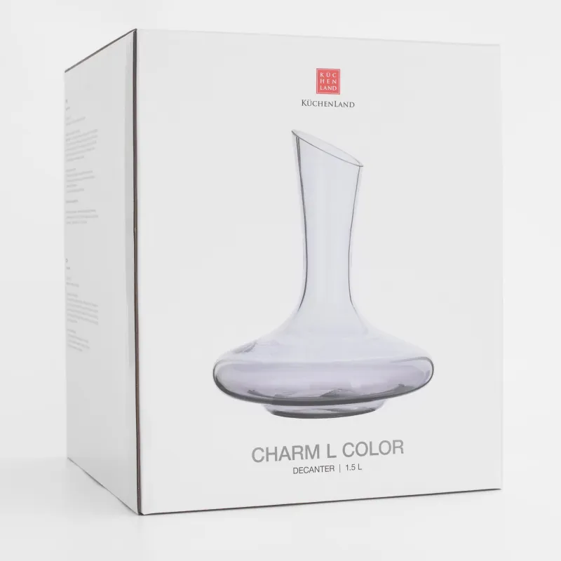 Декантер, 1,5 л, кристальное стекло, серый, Charm L Color, image-5