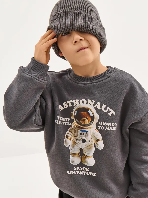 Балаларға арналған кеңжейде, өлшемі 98 см, ұлдарға арналған, мақта/полиэстер, сұр, Ғарышкер аю, Pedro, image-5