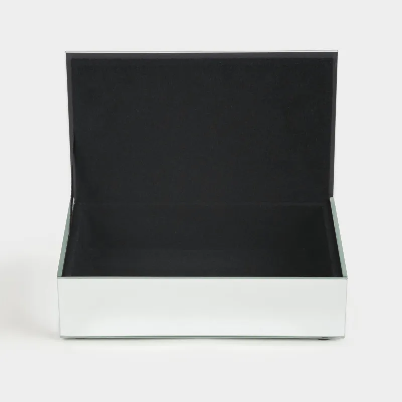 Зергерлік қорап, 15х9 см, шыны, айна, Алтын гүл, Glossy, image-5