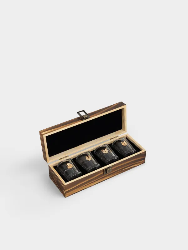 Рөмке жинағы, 65 мл, 4 дана, қорапта, алтын, шыны/металл/ағаш, Bar, image-0