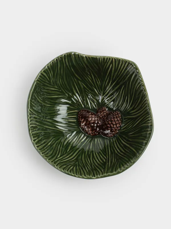 Салат ыдысы, 19х7 см, 940 мл, керамика, жасыл, Шырша бұтағындағы шырша бүршіктері, Forest whispers, image-2