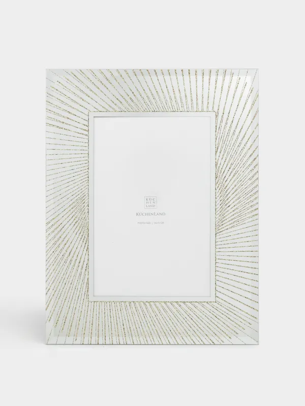 Фото жиектеме, 17х23 см, шыны, алтын, Алтын сызықтар, Actress, image-5